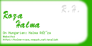 roza halma business card